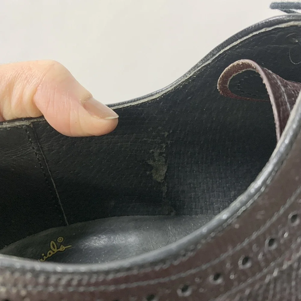 Executive Imperial Mens Brogue Wingtip Derby Dress Shoes Size 11 D Burgundy USA